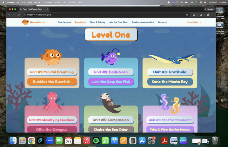 Level One Recess Reset