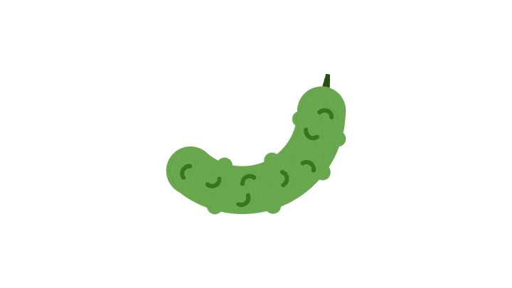 Shapes coming together to build the pickle picture Shapes coming together to build the pickle picture