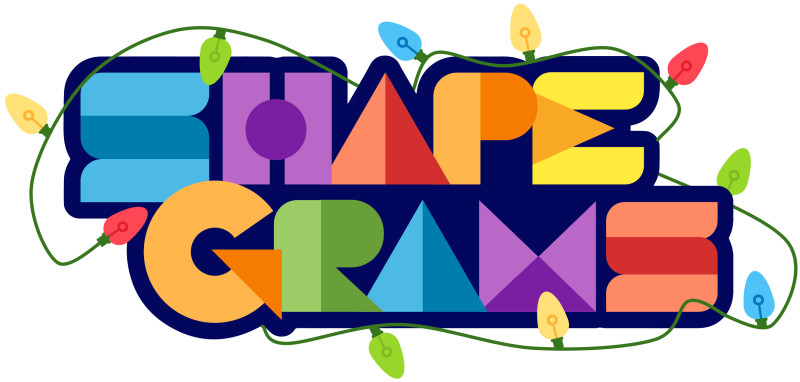 Shapegrams Logo with Colorful Lights Shapegrams Logo with Colorful Lights