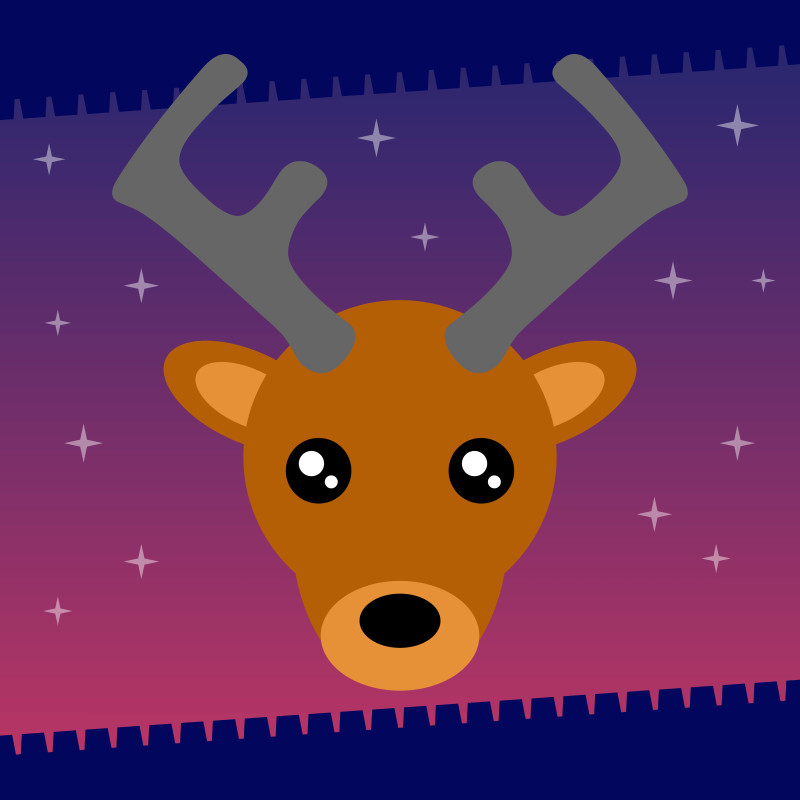 Cartoon reindeer head Cartoon reindeer head