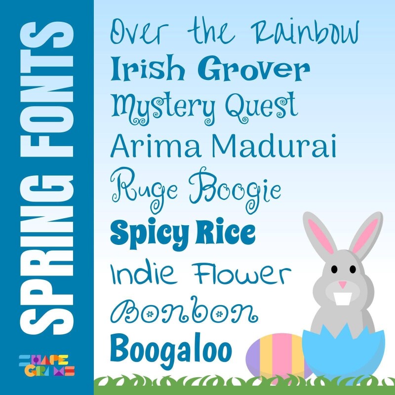 Listing of spring-inspired fonts